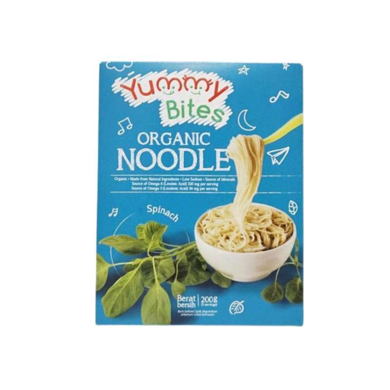 Pekanbaru Yummy Bites Organic Noodle Spinach 200G