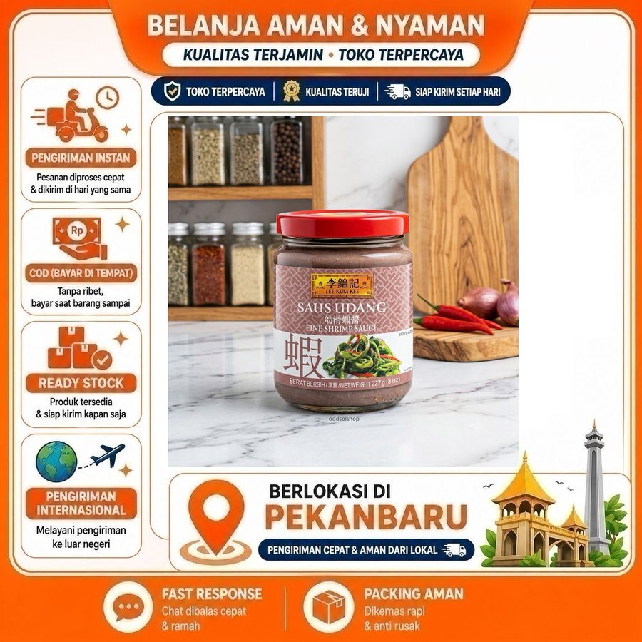 Lee Kum Kee Saus Udang 227 gr Fine Shrimp Sauce Terasi Premium Asli Daging Udang Aroma Khas Halal