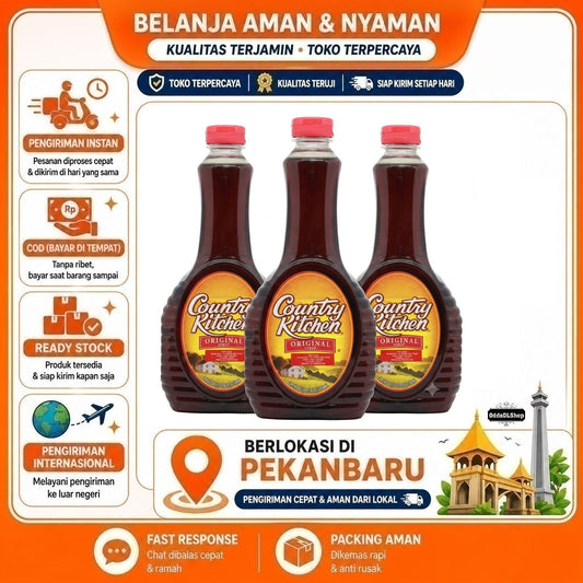 Country Kitchen Original Syrup 710ml, Sirup Maple, Bahan Minuman Olahan, Bahan Makanan Kue Pancake