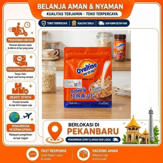 Ovaltine Quick Cooking Oatmeal 500 gr, Oat Meal Cepat Masak, Menu Sarapan Makanan Sehat Bernutrisi