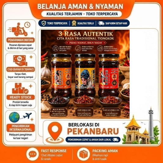 Pearl River Bridge 280 gr, Hot Chili Oil, Black Beans Chili Oil, Minyak Cabai Pedas dengan Kacang