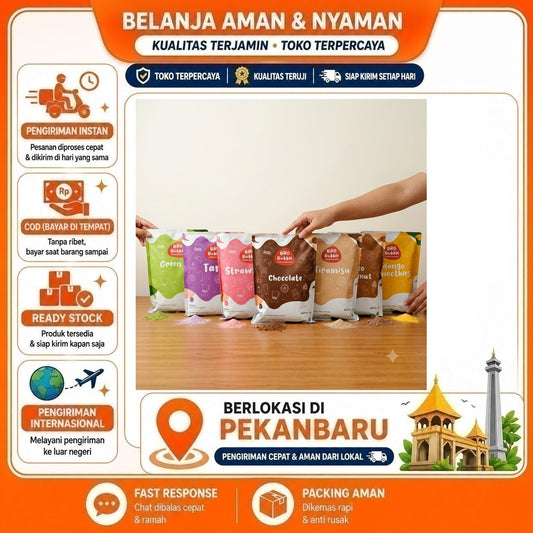 Bro Bubble Minuman Serbuk Rasa Mangga, Cokelat, Tiramisu, Talas, Teh HIjau, Stroberi, Hazelnut, 1 kg