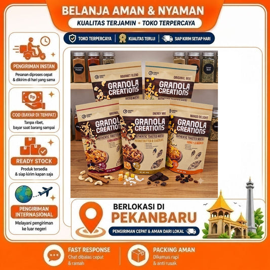 Hundred Seeds Granola Creations 400 gr - Tinggi Serat, Vegan, Cocok untuk Camilan, Makanan Sehat COD