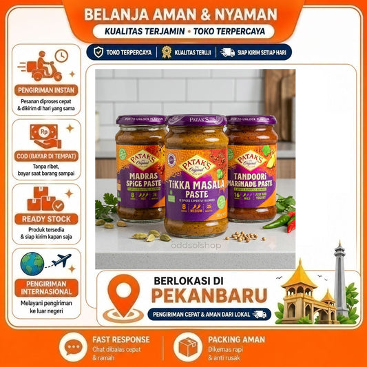 Patak's Tandoori Marinade Paste, Tikka Masala & Madras Spice Paste 283 gr Pasta Cabe Spices Blend
