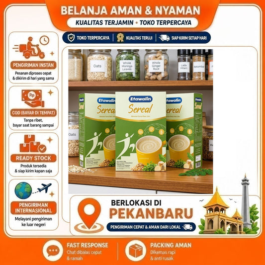 Sereal Etawalin 200 gr - Membantu Keseimbangan Gula Darah, Komposisi Oat, Susu Kambing, Daun Kelor