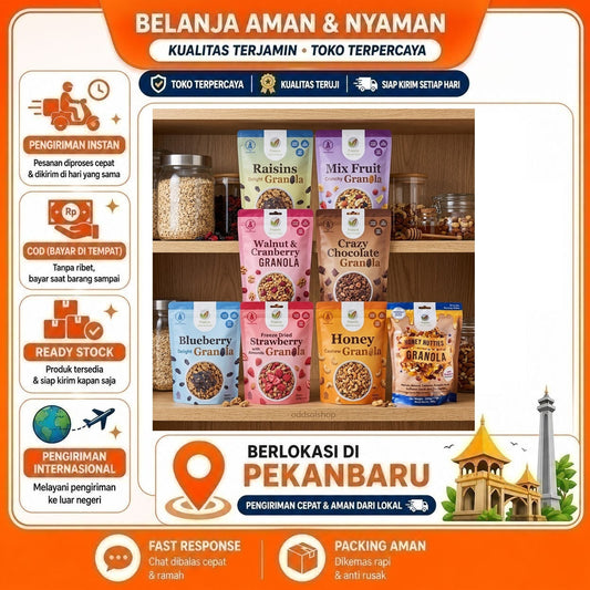 Francis 340 gr Raisin Delight Granola, Walnut & Cranberry, Blueberry, Strawberry, Fruit Crunchy, COD