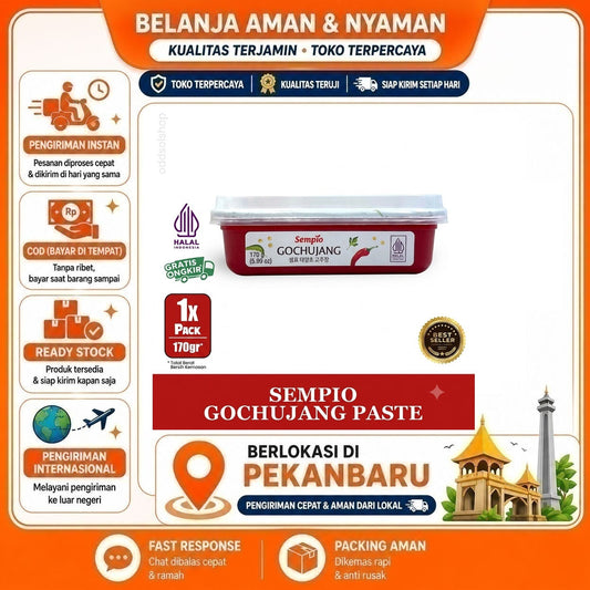 Sempio Gochujang 170 gr Hot Pepper Paste, Pasta Cabai Korea Pedas dengan Rasa Tradisional, Halal COD