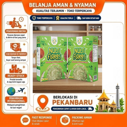 Nutriflakes Sereal Umbi Garut 280 gr untuk Membantu Asam Lambung dan Diet, Minuman Serbuk Sehat COD
