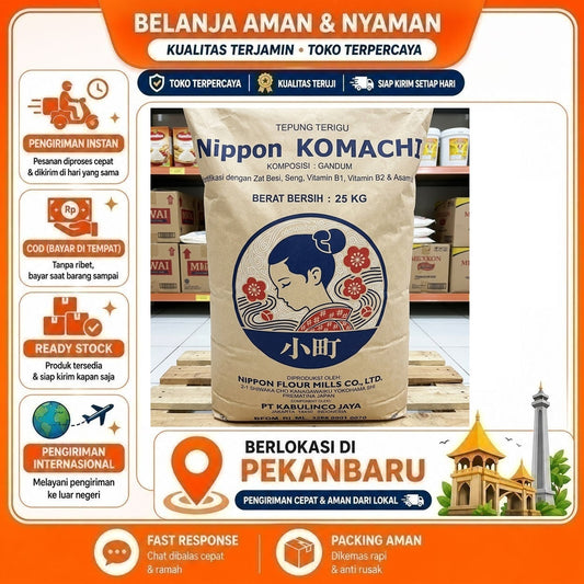 Nippon Komachi Tepung Terigu 1 kg Komposisi Gandum, Tepung Jepang, Protein Tinggi, Tahan Lama, Halal