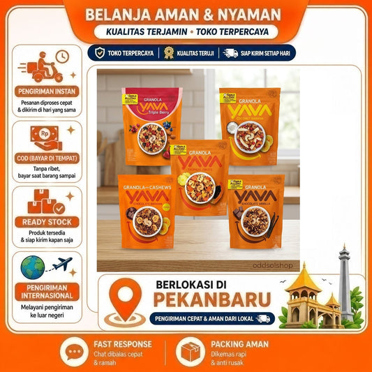 Yava East Bali Granola with Cashews Chocolate Banana, Tropical Fruits, Vanilla, Coconut Banana 400gr