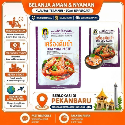 Mae Pranom Tom Yum Paste 50 gr Kebutuhan Memasak, Bumbu Masak Instan, Bumbu Tom Yum Instan Halal 50g