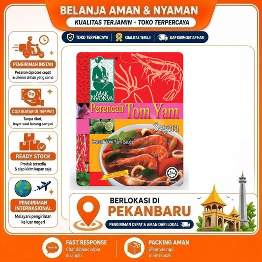 Mak Nyonya Perencah Tom Yam 100 gr Kebutuhan Memasak, Bumbu Masak Instan, Instant Tom Yam Sauce 100g