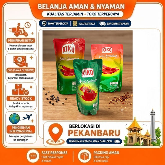 Kiko Saus Sambal dan Saus Tomat 1 kg, 500 gr, Chili Sauce, Ketchup, Tomato Sauce, Bumbu Masak Instan