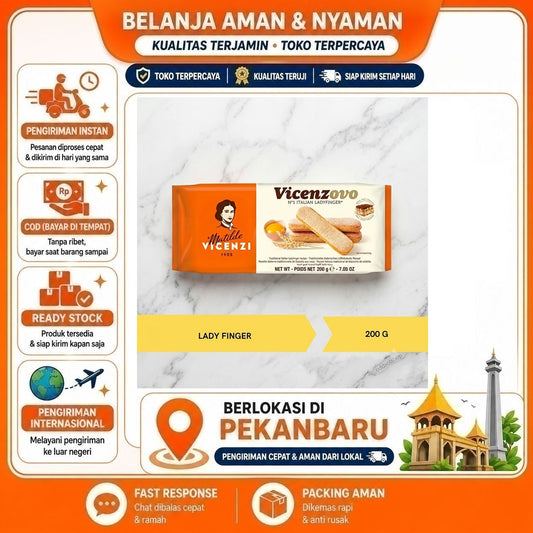 Matilde Vicenzi Vicenzovo Italian Ladyfinger 200 gr Biskuit Sponge Lady Finger Kue Tiramisu Halal