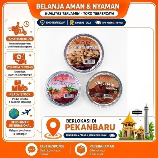 Morisca Chocolate Jam 125 gr, Strawberry Jam, & Peanut Butter 150 gr, Selai Roti, Bahan Dekorasi Kue