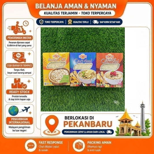 Ota-ota Oatmeal 500 gr, Rolled Oat, Instant Oatmeal, Havermut Biji Utuh, Menu Sarapan Makanan Sehat