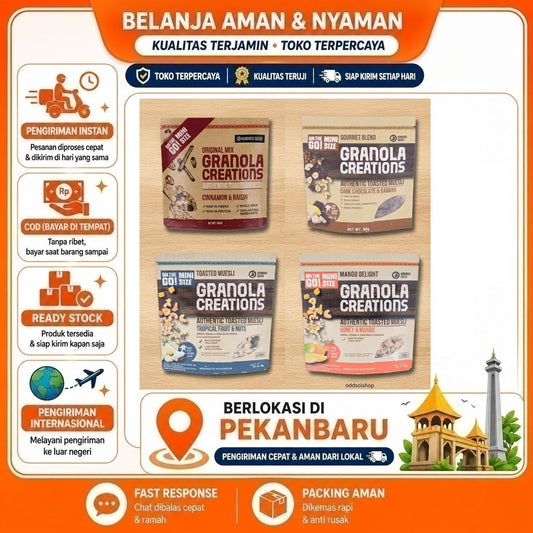 Hundred Seeds Granola Creations Mini Size 60 gr Cemilan Sehat, Tinggi Serat, Vegan Friendly, Halal