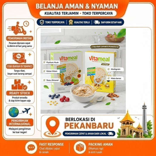 Vitameal Sereal Sehat Multigrain 200g - Menurunkan Gula Darah, Mencegah Diabetes, Less Sugar, Halal