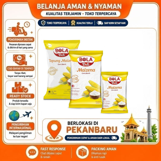 Bola Deli Maizena Corn Starch 250 gr, 500 gr dan 1 kg, Tepung Sari Pati Jagung, Bebas Gluten Free