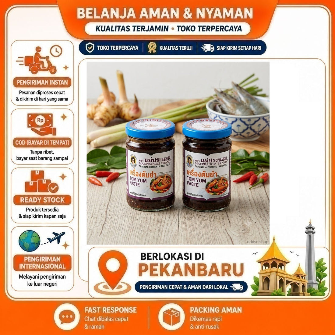 Mae Pranom Tom Yum Paste 114 gr dan 228 gr Kebutuhan Memasak, Bumbu Masak Instan, Food Mix Seasoning