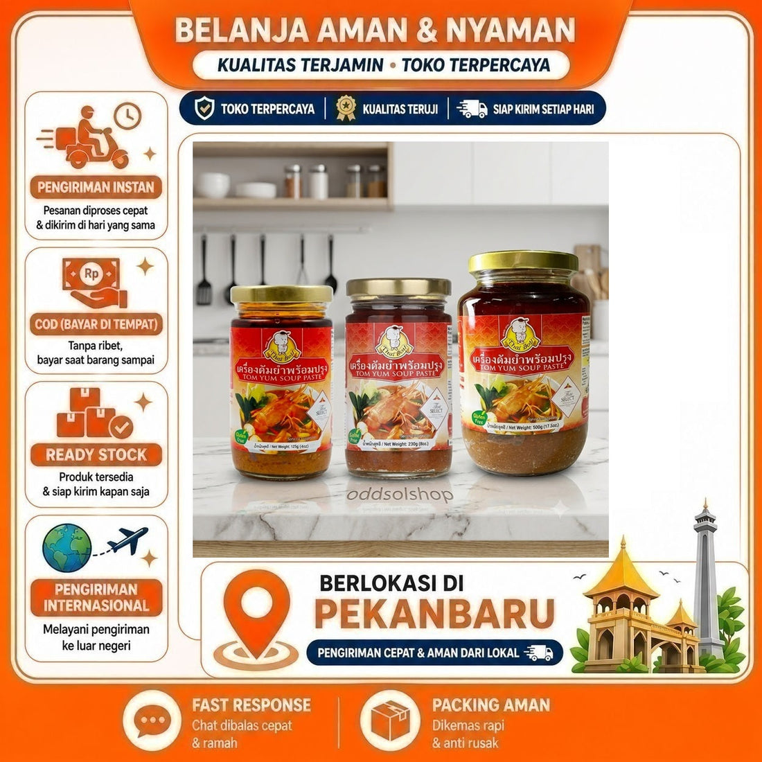 Thai Boy Tom Yum Soup Paste 125 gr, 230 gr dan 500 gr Kebutuhan Memasak, Bumbu Masak Instan, Halal