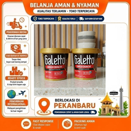 Galetto Choco Crunchy 350 gr, Pasta Cokelat & Crunchy Oles, Bahan Baking, Bahan Kue, Selai Roti Cake