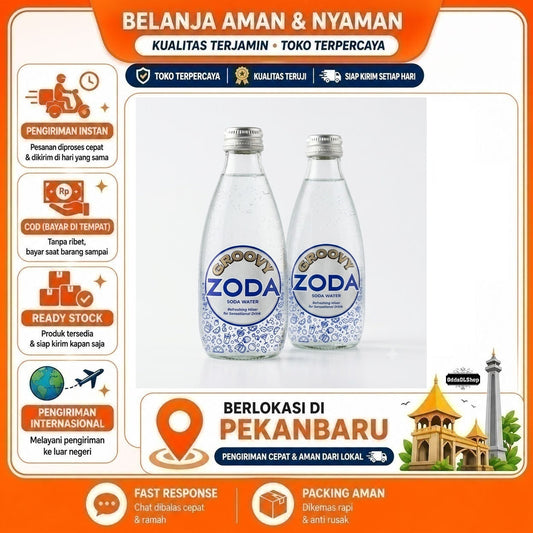 Zoda Air Soda Botol 250ml - Tanpa Rasa, Segar, dan Praktis, Minuman Bersoda, Bahan Minuman Drink Mix