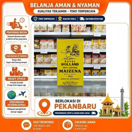 Royal Holland Pati Jagung Maizena 100 gr, Bahan Baking, Bahan Kue, Tepung Jagung Serbaguna, Halal