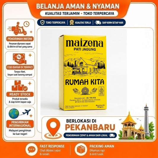 Rumah Kita Maizena Pati Jagung 100 gr, Tepung Maizena Serbaguna, Halal, Bahan Baking, Bahan Kue Cake
