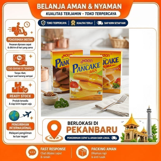 Haan Premiks untuk Bakeri, Pancake Instant Cake Mix, Instant Premix, Bahan Kue Rasa Cokelat, & Keju