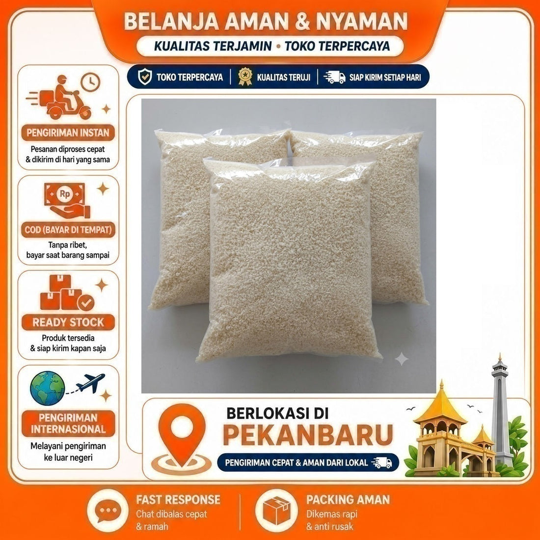 Mamasuka Tepung Roti Putih 500 gr dan 1 kg, Tepung Panir Serbaguna, White Bread Crumbs, Breadcrumbs