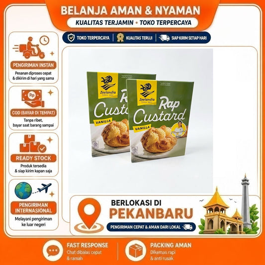 Zeelandia Rap Custard Vanilla, Premiks untuk Kue Custard Rasa Vanila, Pastel Biskuit, Vanilla Cakes