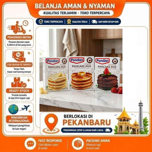 Pondan Premiks untuk Pancake Cokelat, Original dan Keju 250 gr, Chocolate, Cheese Pancake Mix, Halal