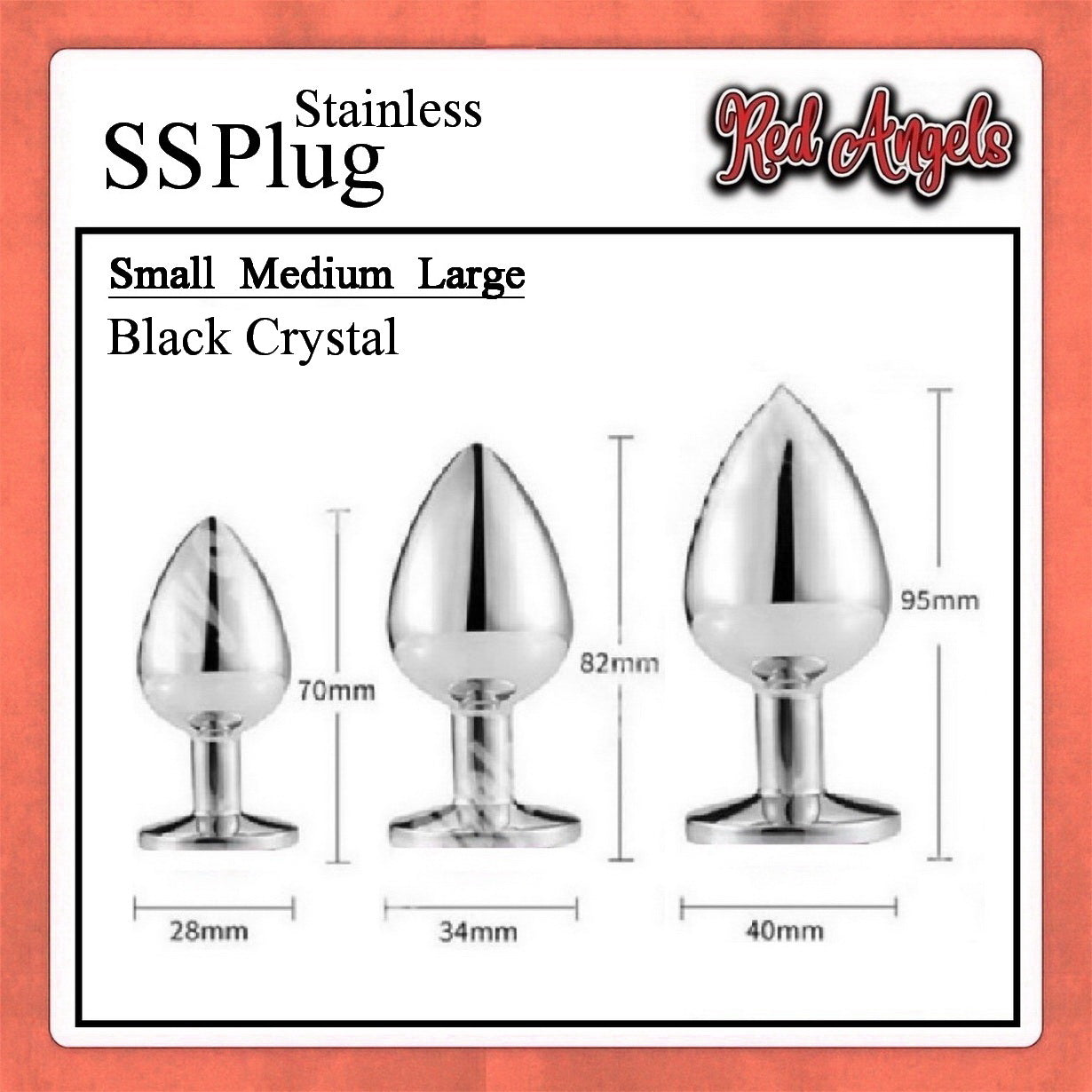Pekalongan Red Angels Plug Anal Stainless Steell Ukuran M S L