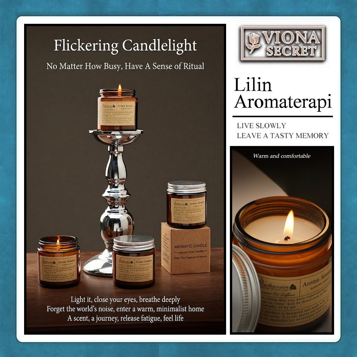 Pekalongan Lilin Aromaterapi Scented Candle Romantis , Wax 100gr / Pewangi Ruangan Aroma Relaksasi