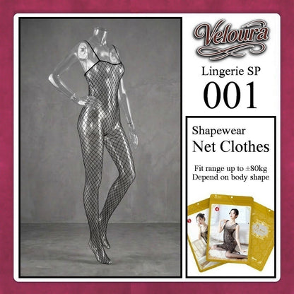 Pekalongan Veloura Bodysuit Spandek Sexy Lingerie Baju Shapewear Net Clothes - SP 001