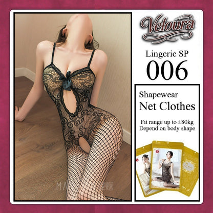 Pekalongan Veloura Bodysuit Spandek Sexy Lingerie Baju Shapewear Net Clothes - SP 006