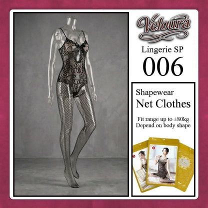 Pekalongan Veloura Bodysuit Spandek Sexy Lingerie Baju Shapewear Net Clothes - SP 006
