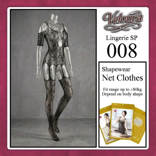 Pekalongan Veloura Bodysuit Spandek Sexy Lingerie Baju Shapewear Net Clothes - SP 008