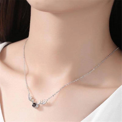 Pekanbaru Kalung Korea Women Necklace 100 Languages I Love You Pendant / Projection Necklace