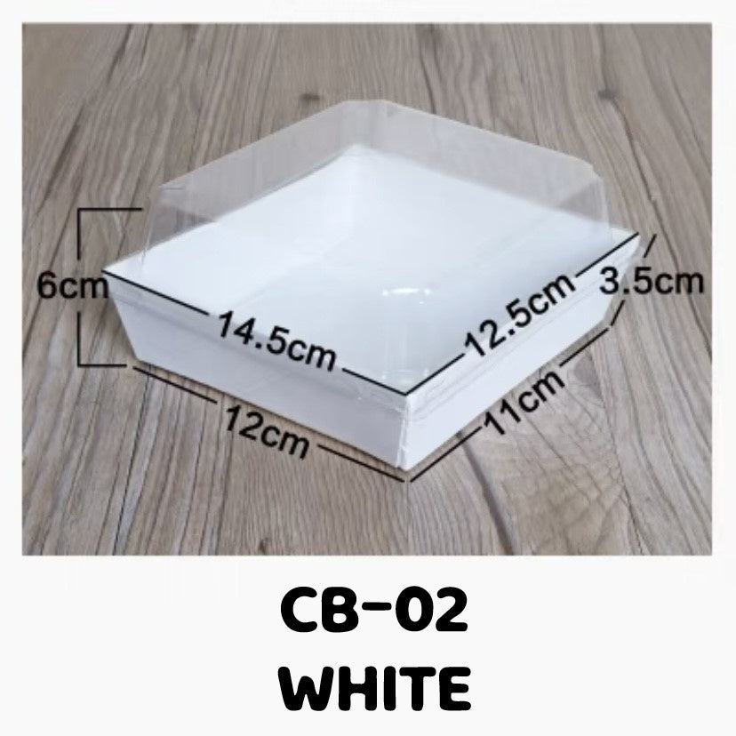 Pekanbaru Mini Cake Box / Kotak Kue Mini Warna Kraft Putih Dengan Tutup
