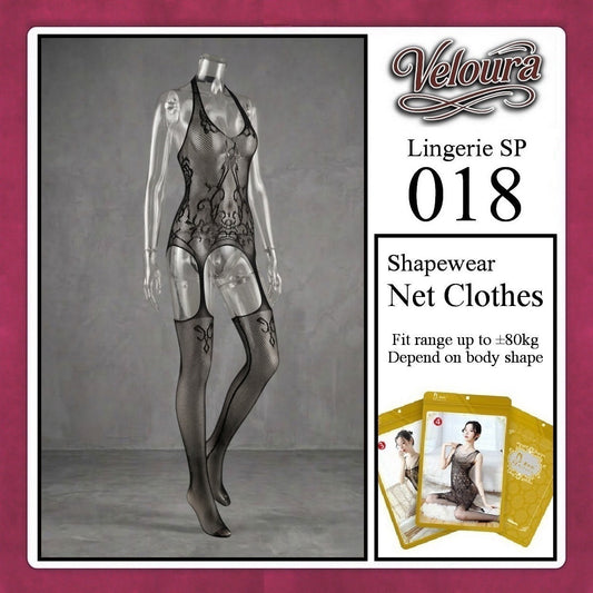 Pekalongan Veloura Bodysuit Spandek Sexy Lingerie Baju Shapewear Net Clothes - SP 018