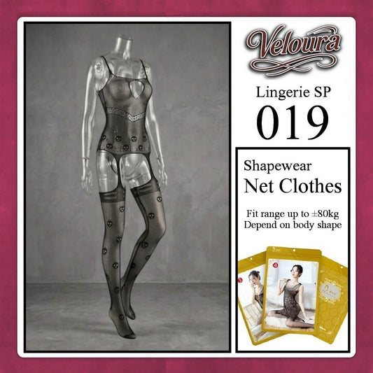 Pekalongan Veloura Bodysuit Spandek Sexy Lingerie Baju Shapewear Net Clothes - SP 019