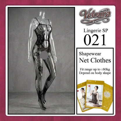 Pekalongan Veloura Bodysuit Spandek Sexy Lingerie Baju Shapewear Net Clothes - SP 021