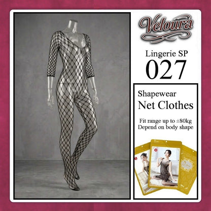 Pekalongan Veloura Bodysuit Spandek Sexy Lingerie Baju Shapewear Net Clothes - SP 027