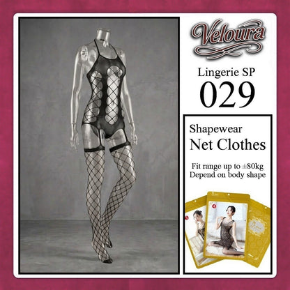 Pekalongan Veloura Bodysuit Spandek Sexy Lingerie Baju Shapewear Net Clothes - SP 029