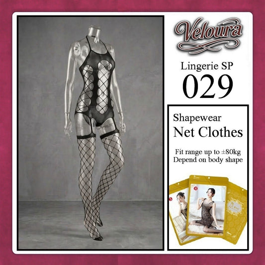 Pekalongan Veloura Bodysuit Spandek Sexy Lingerie Baju Shapewear Net Clothes - SP 029