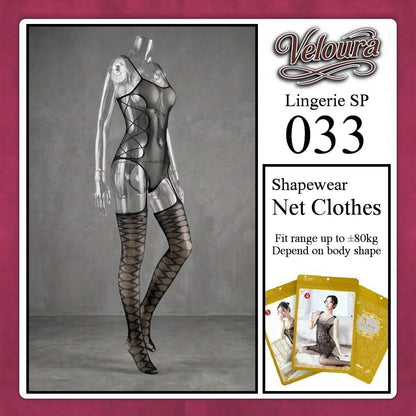 Pekalongan Veloura Bodysuit Spandek Sexy Lingerie Baju Shapewear Net Clothes - SP 033