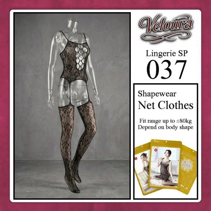 Pekalongan Veloura Bodysuit Spandek Sexy Lingerie Baju Shapewear Net Clothes - SP 037