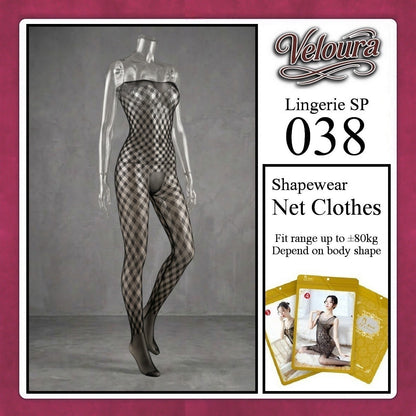 Pekalongan Veloura Bodysuit Spandek Sexy Lingerie Baju Shapewear Net Clothes - SP 038